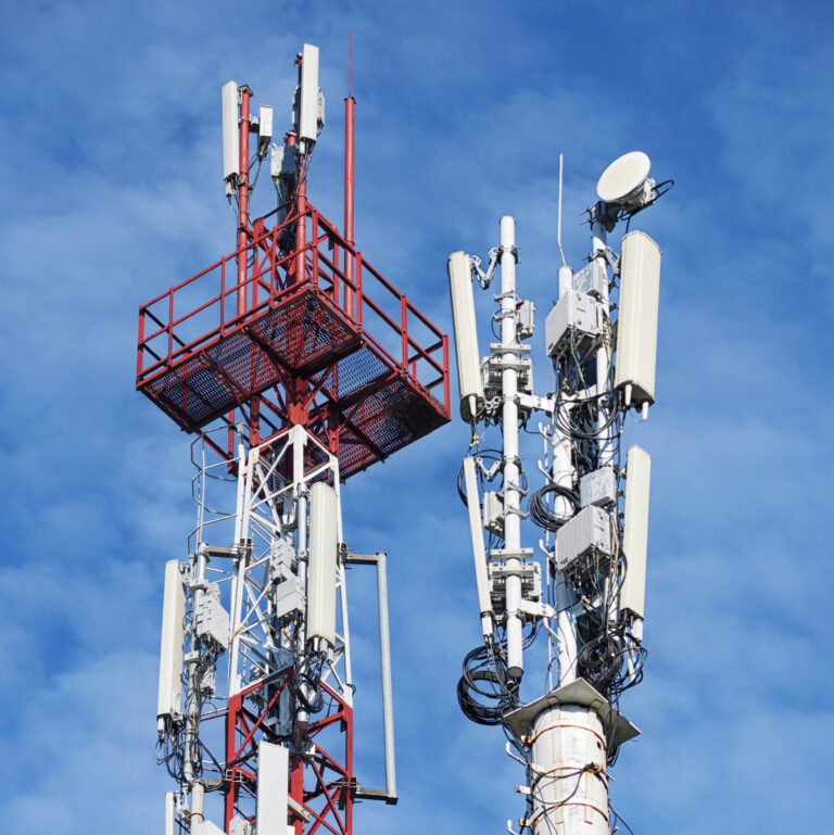 Two cellular base station tower